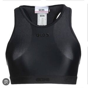New GCDS Black Sports Bra size XS